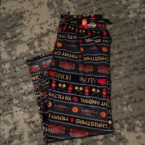 Aeropostale Kids Black Christmas Print Bottoms